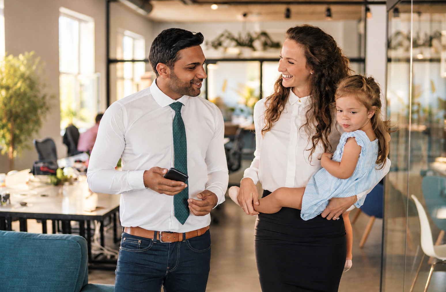 Warm Office Family Conversation (1)